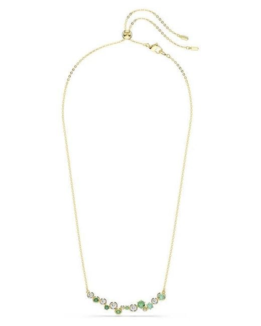 Swarovski Metallic Constella Crystal & Zirconia Frontal Necklace