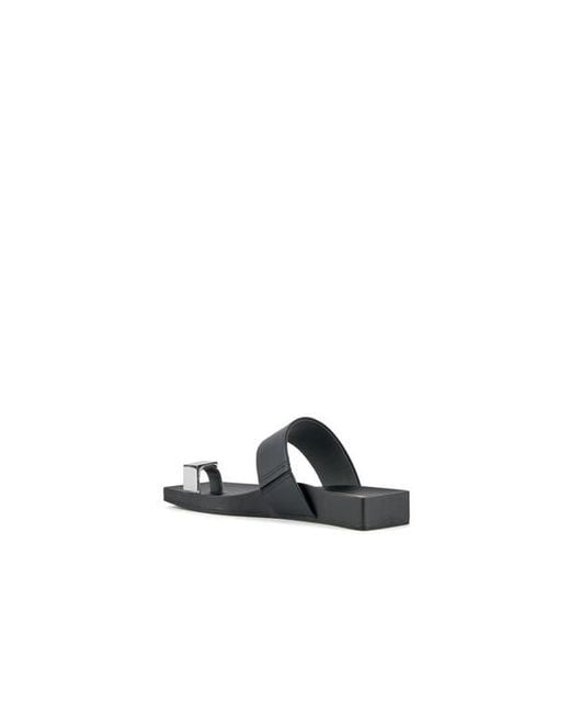 United Nude Black Loop Toe Lo Sandals