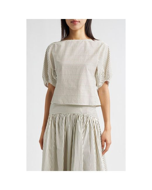 Staud Gray Didi Stripe Top