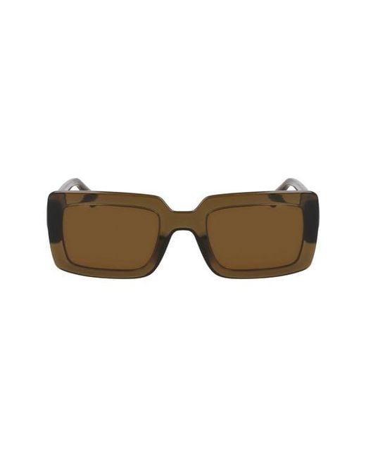 Longchamp Natural 53Mm Rectangular Sunglasses