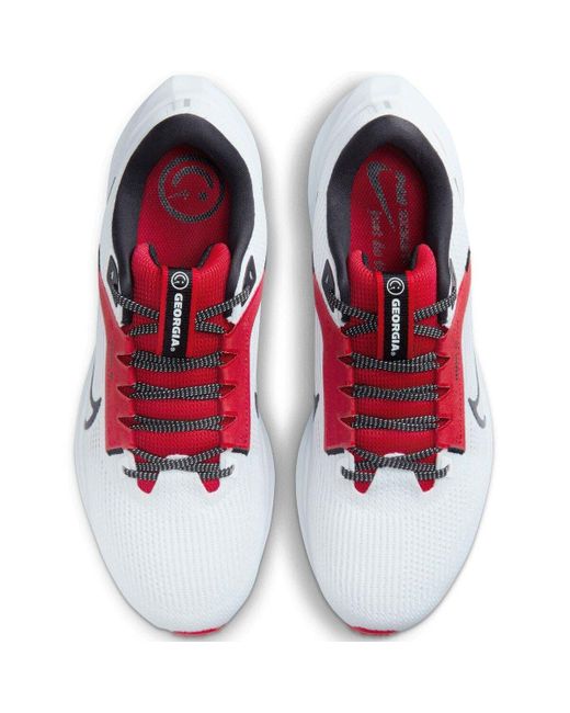 unisex nike white georgia bulldogs pegasus 37 running shoes