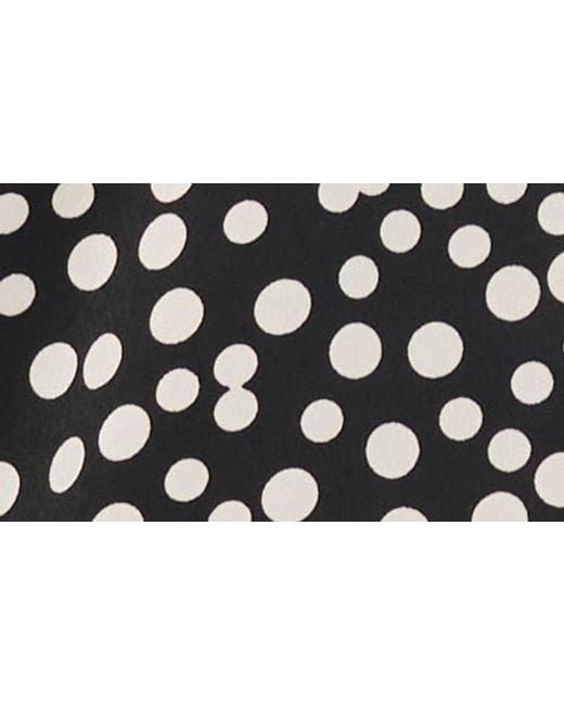 Halogen® Black Polka Dot Crepe Top