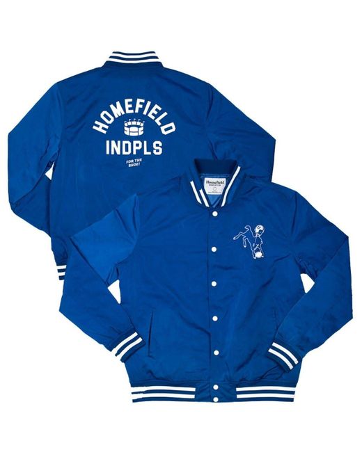 HOMEFIELD Blue Indianapolis Colts Full-snap Bomber Jacket At Nordstrom for men