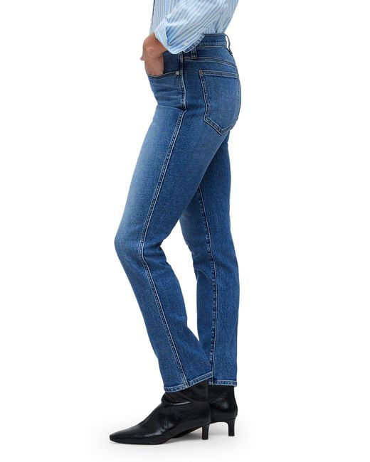 Madewell Blue High Waist Stovepipe Jeans