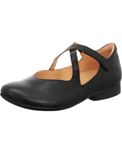 Think! Black Guad Cross Strap Flat