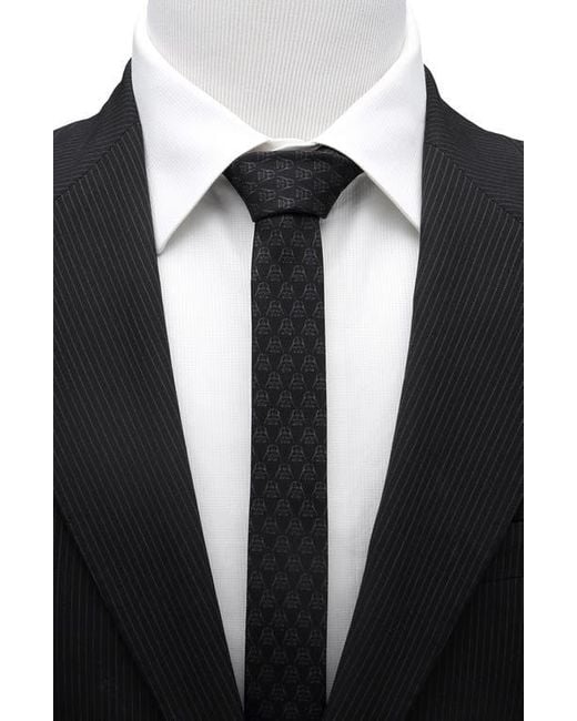 Cufflinks Inc. Black Darth Vader Silk Skinny Tie for men