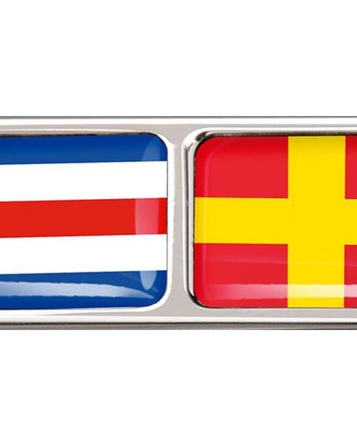 M-clip White M-Clip Nautical Flag Key Ring for men