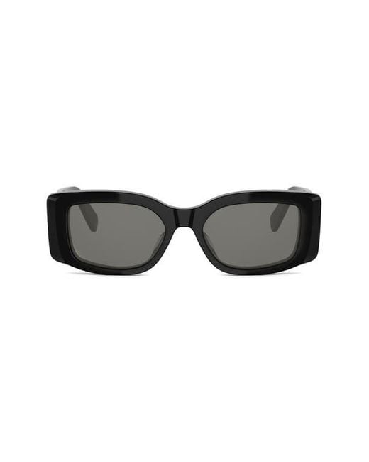 Céline Black Triomphe 53Mm Rectangular Sunglasses