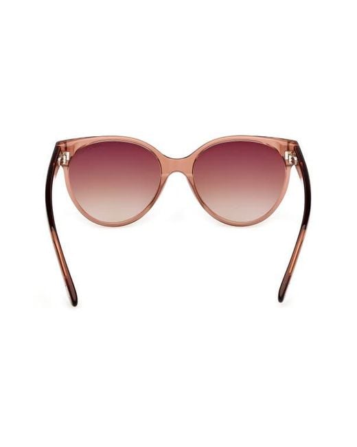 Tom Ford Pink Tallulah 56Mm Gradient Round Sunglasses