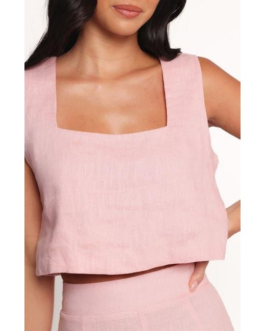 Petal & Pup Pink Devlin Linen Crop Tank