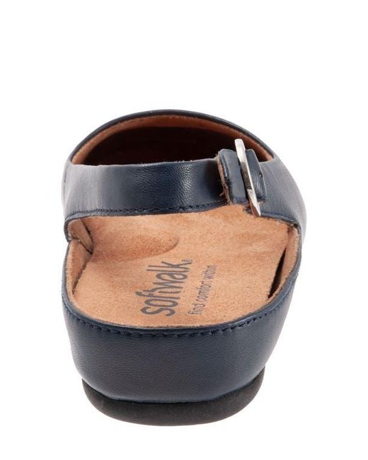 Softwalk® Blue Sandy Slingback Flat