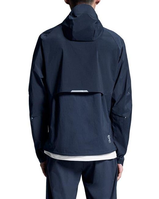 On Shoes Blue Core Hooded Packable Running Jacket for men