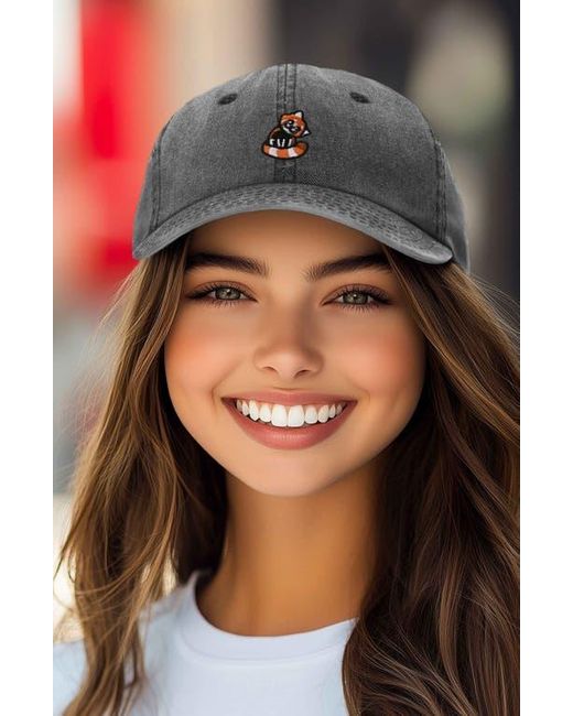 Alix Gray Panda Embroidered Dad Hat for men