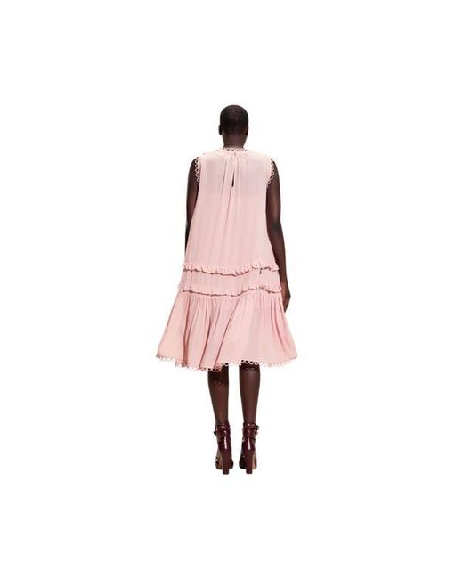 Cynthia Rowley Pink Annabelle Sleeveless Midi Dress