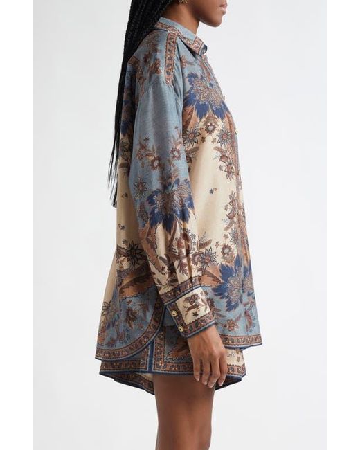 Zimmermann Multicolor Ascension Silk Habutai Button-Up Shirt