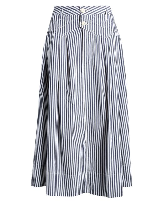 The Great Gray The Field Stripe Cotton Midi Skirt