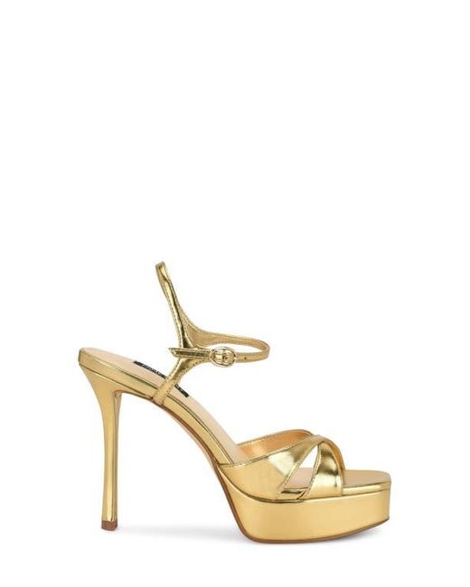 Nine West Metallic Tates Ankle Strap Platform Sandal