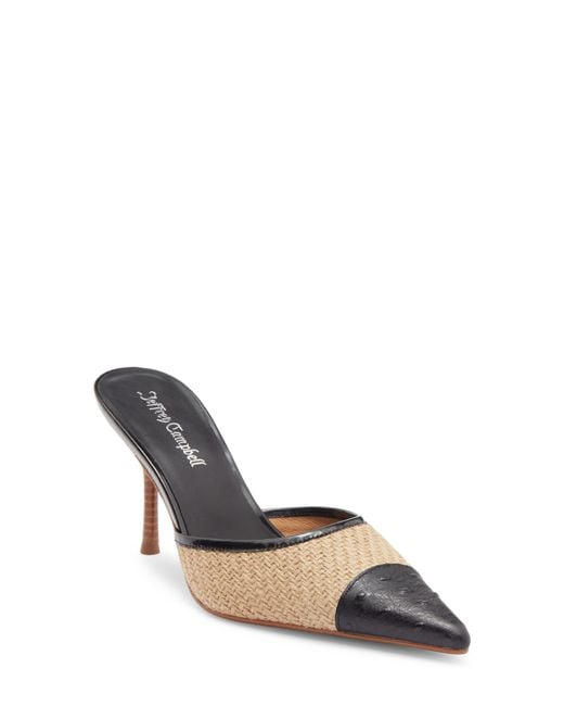 Jeffrey Campbell Blue Parse Pointed Cap Toe Mule