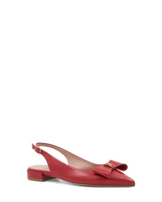 Bruno Magli Red Bella Pointed Toe Slingback Flat
