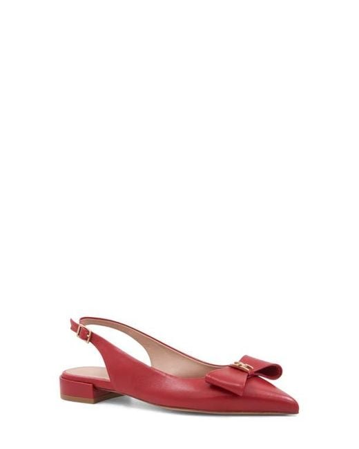 Bruno Magli Red Bella Pointed Toe Slingback Flat