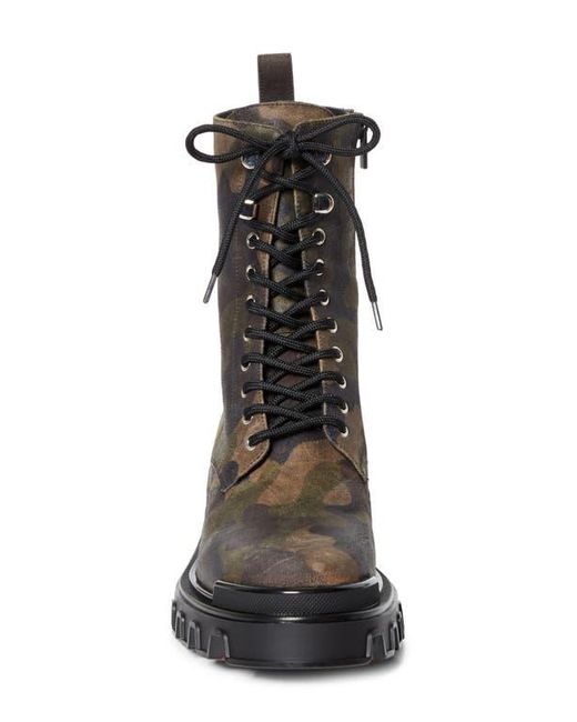 Christian Louboutin Black Trott Dune Camo Print Combat Boot for men