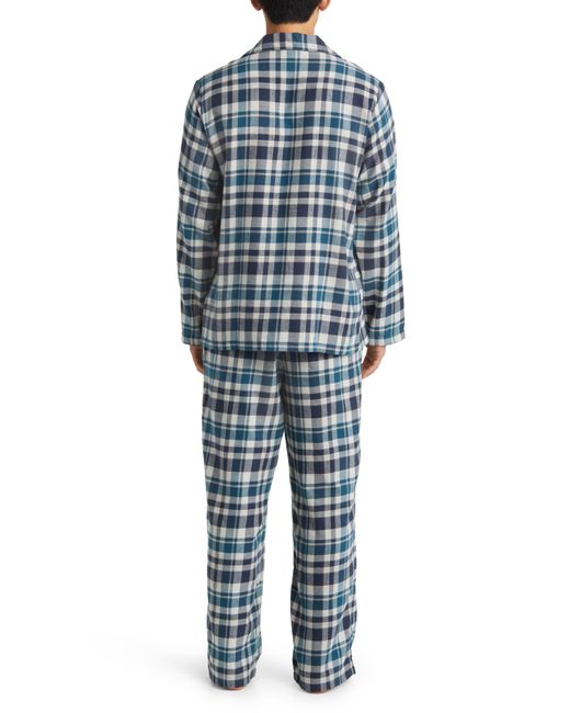 Nordstrom Blue Plaid Flannel Pajamas for men