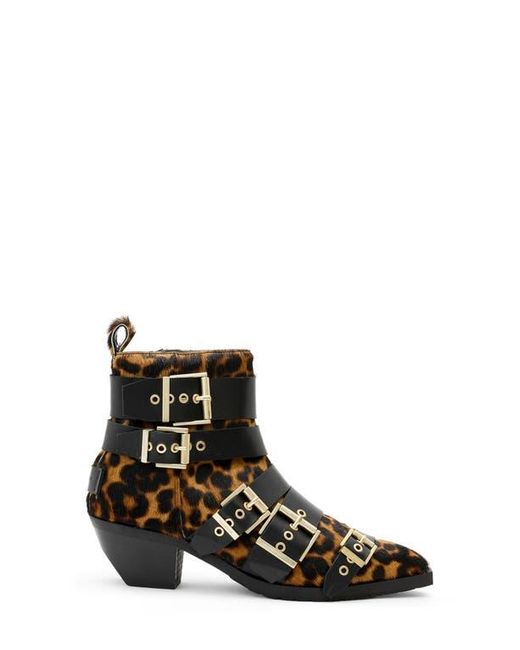 AllSaints Black Jane Buckle Bootie