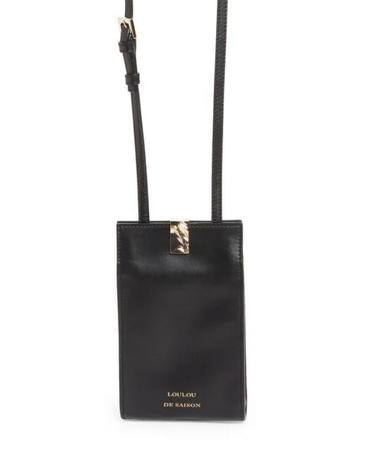 Loulou de Saison Black Mini Neri Leather Crossbody Bag