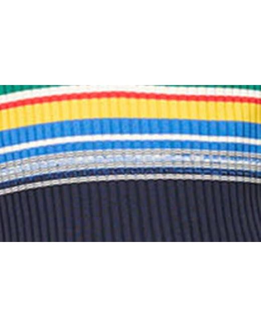 Staud Blue Dana Stripe Midi Sweater Dress