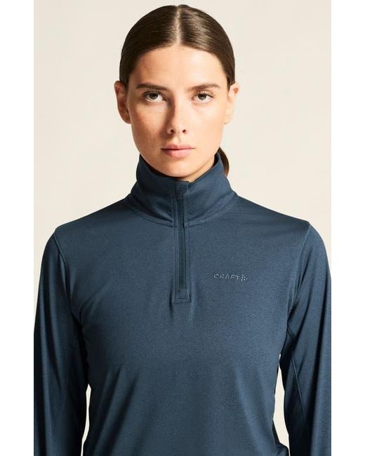 C.r.a.f.t Blue Flow Quarter Zip Pullover