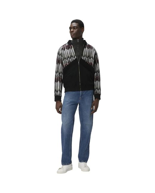 Missoni Black Bomber With Zigzag Insert for men