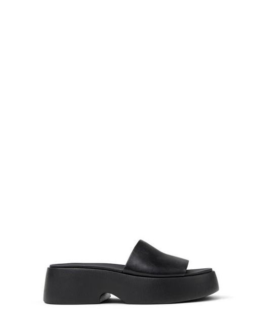 Camper Black Tasha Platform Slide Sandal