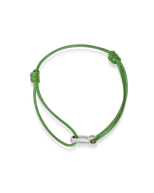 Nialaya Green Hook String Bracelet for men