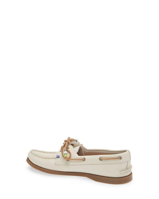 Sperry Top-Sider White Authentic Original 2-Eye Beaded Boat Shoe
