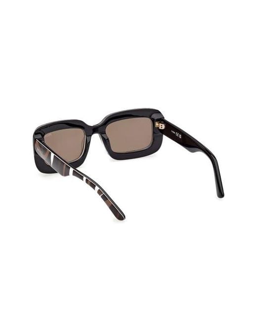Emilio Pucci Brown 52Mm Rectangular Sunglasses