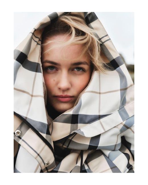 Barbour Gray Suri Check Showerproof Jacket