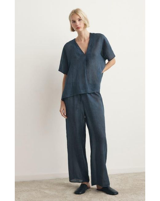 Mango Blue Ramie Top