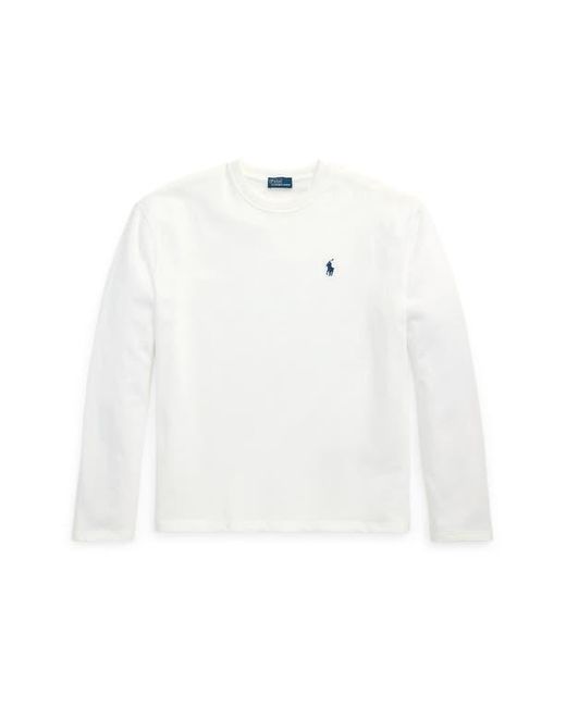 Polo Ralph Lauren White Long Sleeve Cotton Jersey T-Shirt