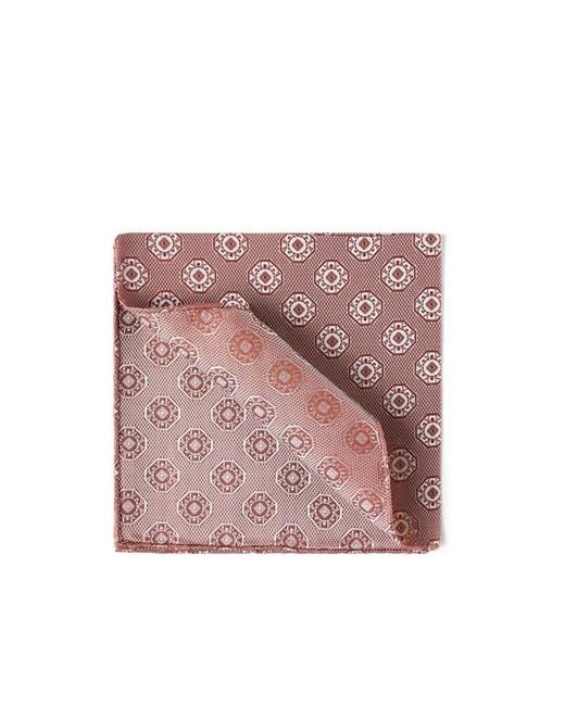 Brunello Cucinelli Pink Pocket Square With Pattern for men