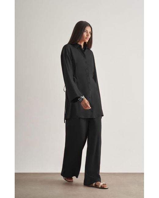 Mizalle Black Side-Tie Tunic