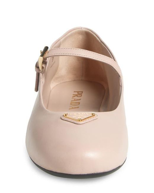 24PF new/PRADA メリージェーンバレリーナフラット Flat Pink Prada Satin Ballerina Flats in Pink - Runway Catalog