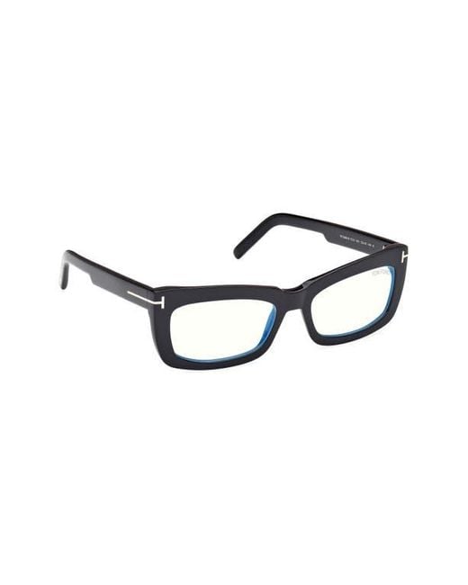 Tom Ford Brown 55Mm Rectangular Light Blocking Glasses