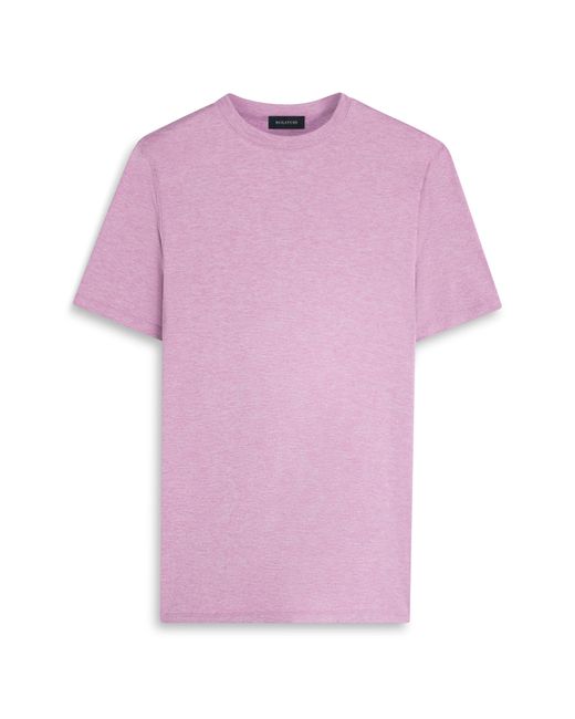 Bugatchi Purple Crewneck Performance T-shirt for men