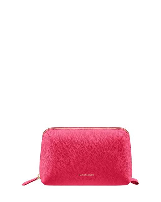 Maison De Sabre Red Leather Tech Pouch