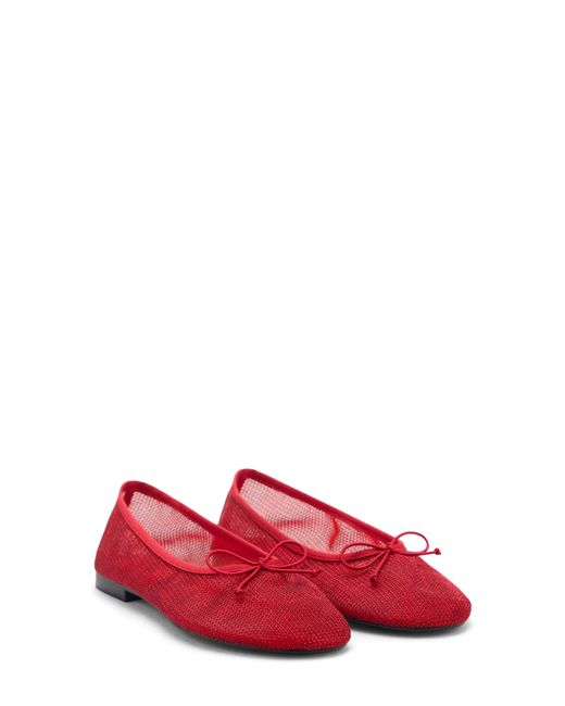 Mango Red Mesh Ballerina Flat