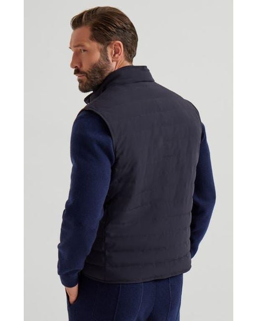 Brunello Cucinelli Blue Lightweight Down Vest for men