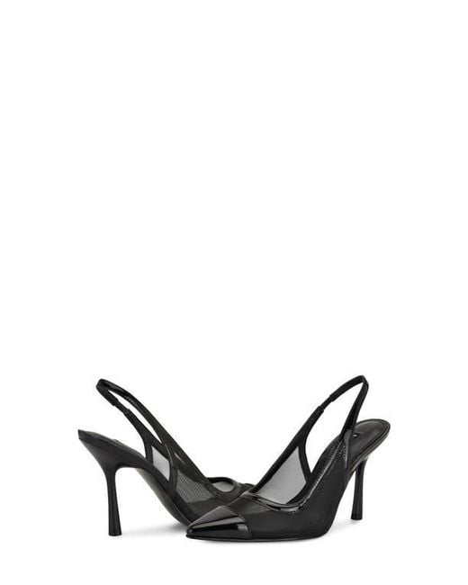 Nine West Black Jermain Slingback Pointed Toe Pump