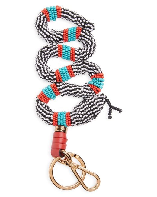 Etro White Beaded Snake Bag Charm