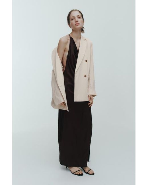 H&M Natural Double-Breasted Blazer
