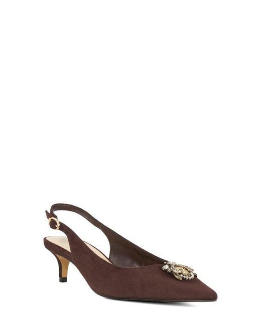 Dune Brown Context Pointed Toe Slingback Pump